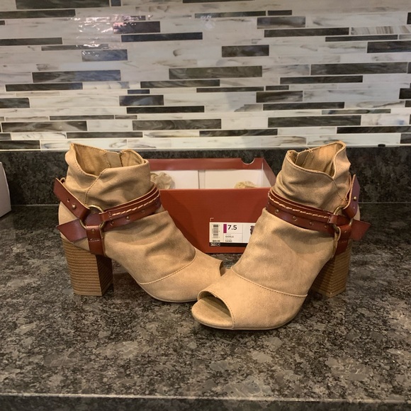 sand colored booties